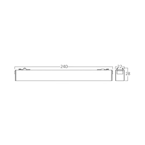 Braytron Magnetna Linearna Svetiljka 12W Crni CCT 48VDC BD60-21281