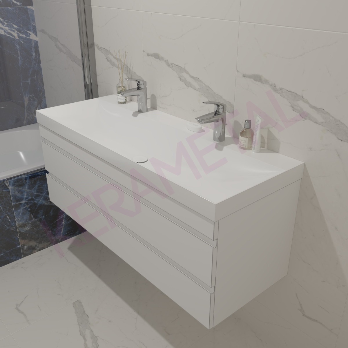 Kolpa ormarić sa umivaonikom Naomi OUN 120cm White 546670