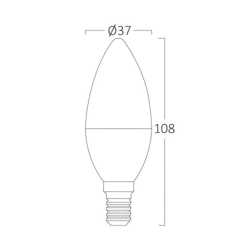 Braytron LED Sijalica Sveća 6.5W E14 3000K BA09-00710