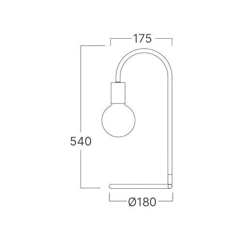 Braytron Stona Lampa E27 Crni BV04-00035