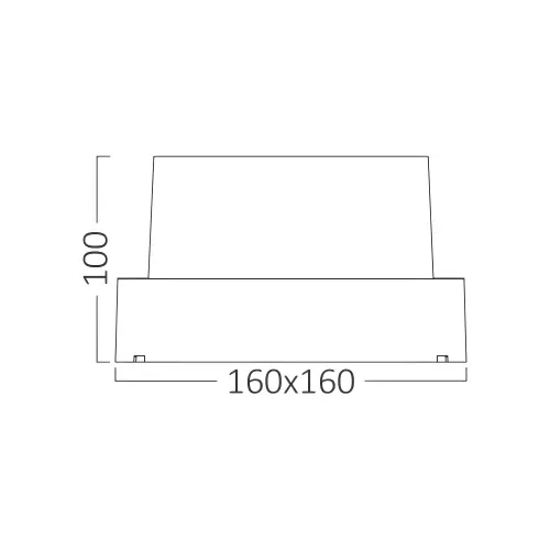 Braytron LED Zidna Svetiljka Kvadratna 15W Crni 3000K IP65 BG38-01301