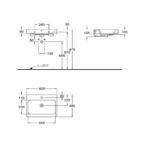 Geberit iCon lavabo 60x485cm 124060000