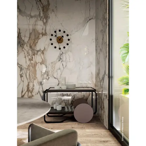 Marazzi Grande Marble Look 162x324 12mm Calacatta Vena Vecchia lux bookmatch "A" M90S