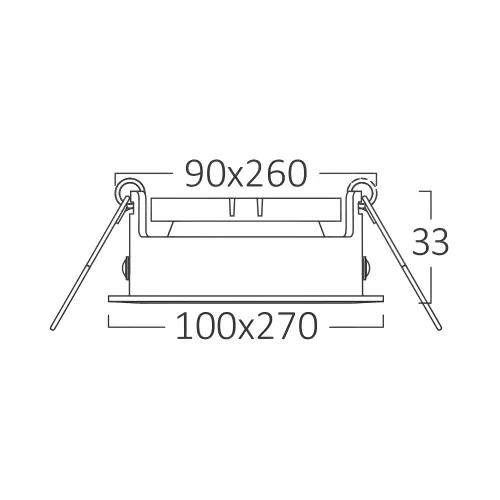 Braytron GU10 Ugradna Rozetna Kvadratna Trostruka Bela/Crna BH03-05040