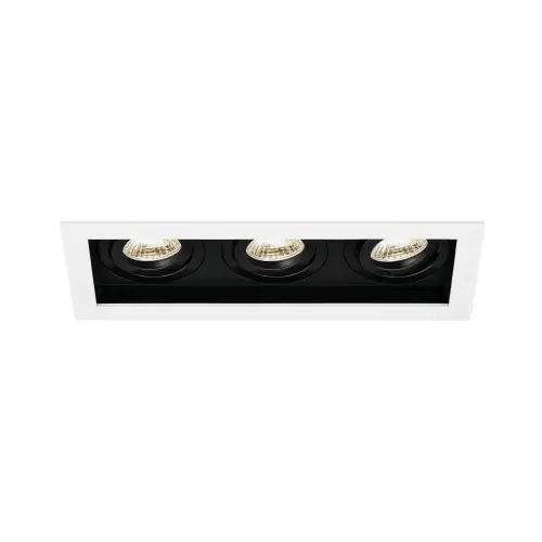 Braytron GU10 Ugradna Rozetna Kvadratna Trostruka Bela/Crna BH03-05040