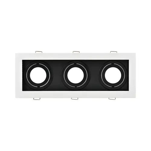 Braytron GU10 Ugradna Rozetna Kvadratna Trostruka Bela/Crna BH03-05040