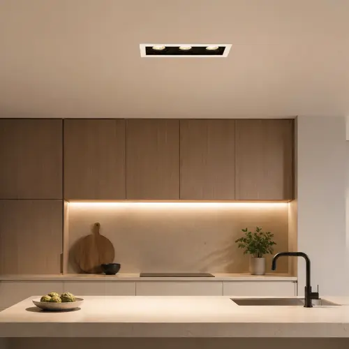 Braytron GU10 Ugradna Rozetna Kvadratna Trostruka Bela/Crna BH03-05040