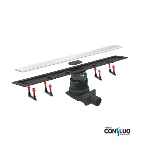 Peštan Frameless belo staklo 650mm