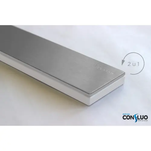 Peštan Frameless belo staklo 650mm