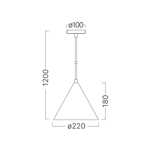 Braytron Visilica E27 Crni BV05-00061