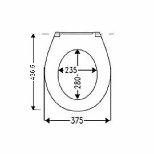 Haro Fluke WC daska softclose 531459 - tehnički crtež