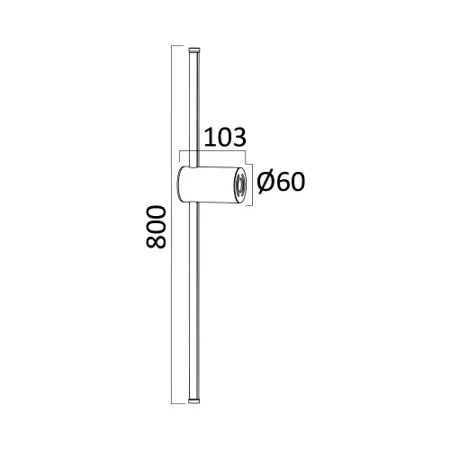 Braytron LED Zidna Lampa 16W Crna 3000K BH07-04101