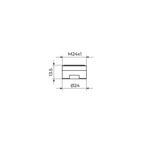 Rosan PERLATOR Neoperl M24 HONEYCOMB PPM24N - tehnički crtež