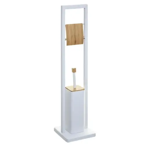 Five Držač toalet papira i wc četke NATUREO 60X20X20CM METAL/BAMBUS Bela