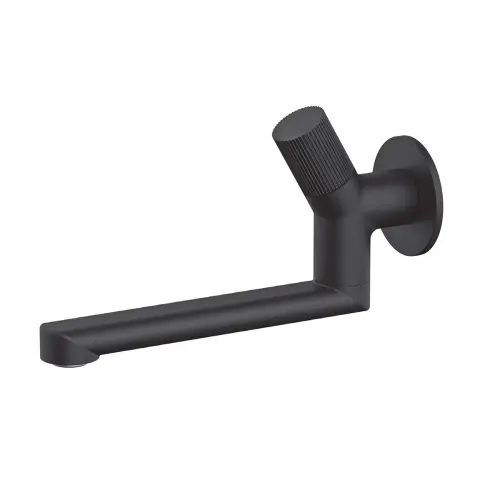Rosan S4 Black Zidni ventil za hladnu vodu - pokretni izliv 200mm