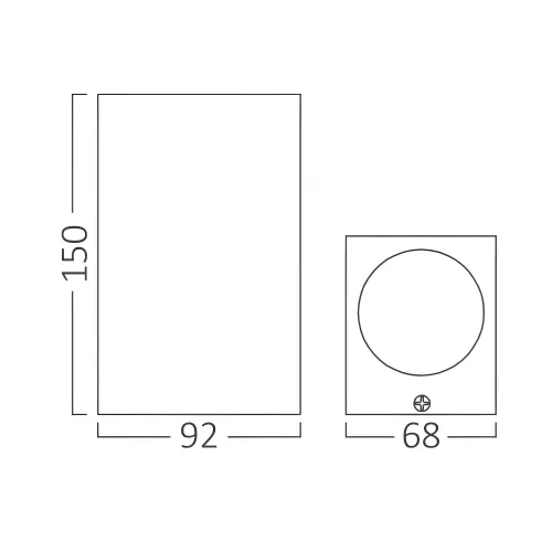 Braytron GU10 Zidna Svetiljka Double Sivi IP44 BG32-00422
