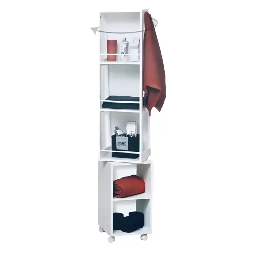 Tendance ormarić sa ogledalom I 5 POLICA 30X30X1555CM MDF Bela