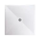 Astral Lithos Tuš kada 80x80 - Liveni mermer Bela