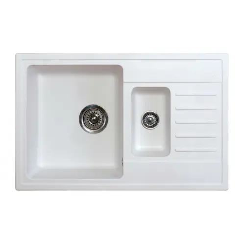 Metalac X Granit Quadro PLUS 1.5D 780x500 fi 90 sa sifonom Bela 158552