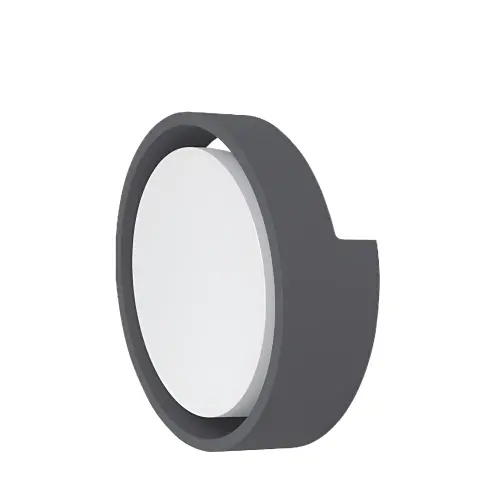 Braytron LED Zidna Svetiljka Okrugla 12W Sivi 4000K IP65 BG38-00712