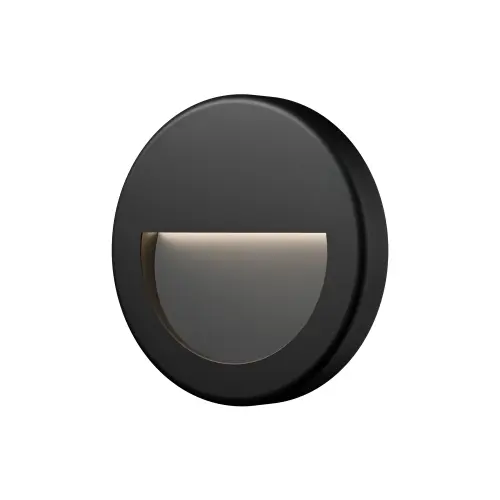Braytron LED Zidna Svetiljka Okrugla 3W Crna CCT IP65 BG38-02081