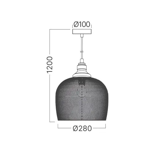 Braytron Visilica E27 Crni BV03-00060