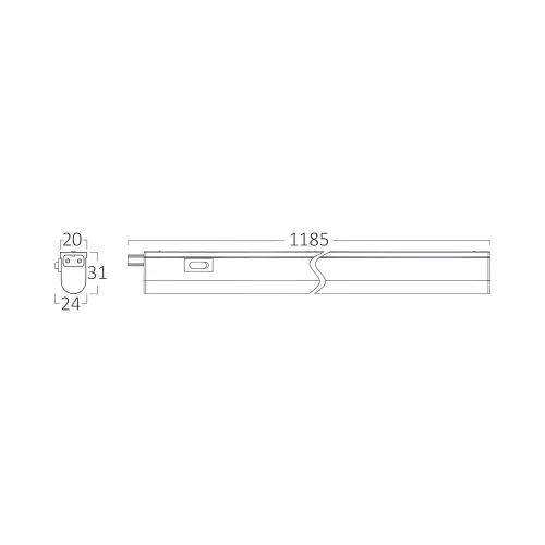 Braytron LED Linijska Svetiljka Okrugla 14W Bela 6500K BN11-01430