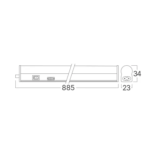 Braytron LED Linijska Svetiljka Okrugla 12W Beli CCT BN10-00380