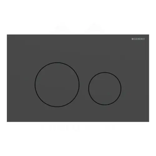 Geberit Sigma40 Round tipka za dvokoličinsku tehniku ispiranja crna mat easy-to-clean 115.628.14.1