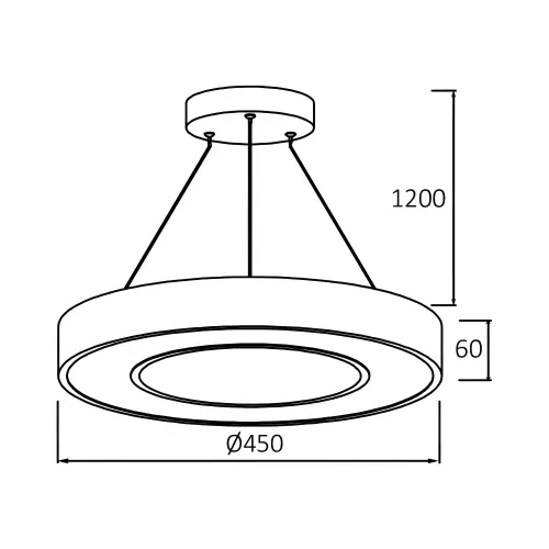 Braytron LED Visilica Okrugla 36W Beli CCT BH16-06180