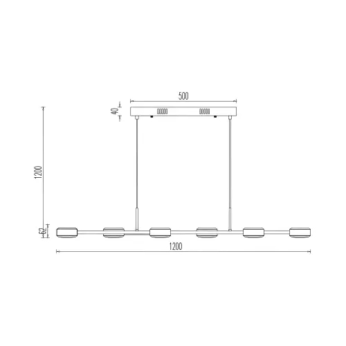 Braytron LED Visilica 48W Crni 3000K BH18-01301