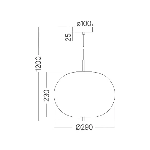 Braytron Visilica E27 Opal/Crni BV01-00100