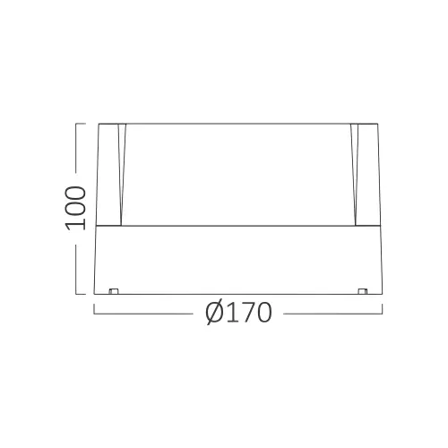 Braytron LED Zidna Svetiljka Okrugla 15W Crni 3000K IP65 BG38-01001