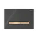 Geberit Sigma50 Square tipka za dvokoličinsku tehniku ispiranja crna/roze zlato 115.670.DW.2