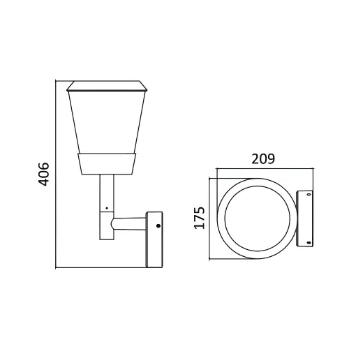 Braytron E27 Zidna Svetiljka IP54 BG43-03002