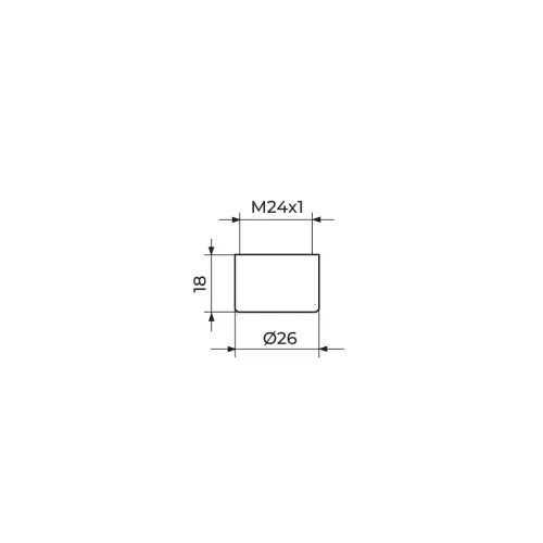 Rosan Perlator "Neoperl" za PIJ..., o24 mm PPM24XN - tehnički crtež