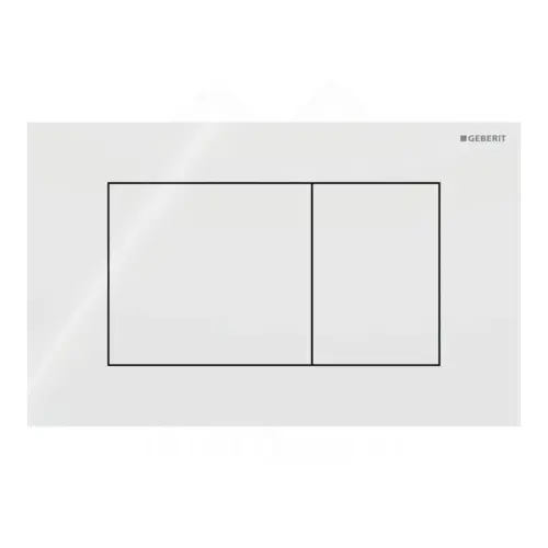 Geberit Sigma40 Square tipka za dvokoličinsku tehniku ispiranja bela - staklo 115.629.SI.1