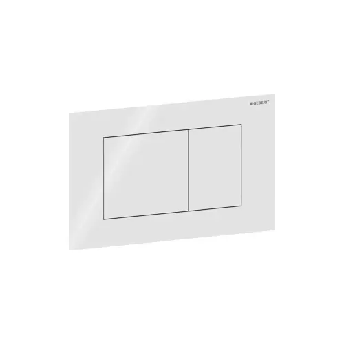 Geberit Sigma40 Square tipka za dvokoličinsku tehniku ispiranja bela - staklo 115.629.SI.1
