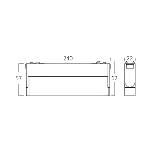 Braytron Magnetni Zidni Osvetljivač 12W Crni CCT 48VDC BD60-23281