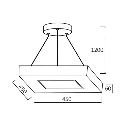 Braytron LED Visilica Kvadratna 36W CCT BH16-07187