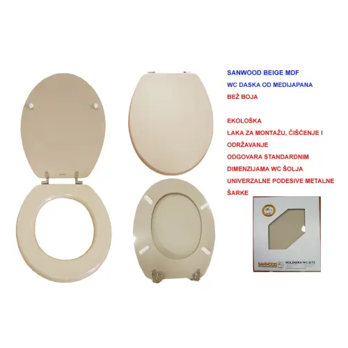 SANWOOD Beige MDF WC daska