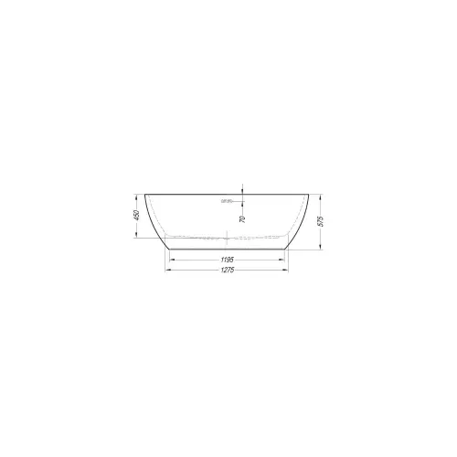 Kolpa Samostojeća Kada Dalia-FS 170x80/O (Black&White) + sifon 561760