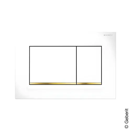 Geberit tipka Sigma 30 Bela/pozlaćena/bela 115.883.KK.1