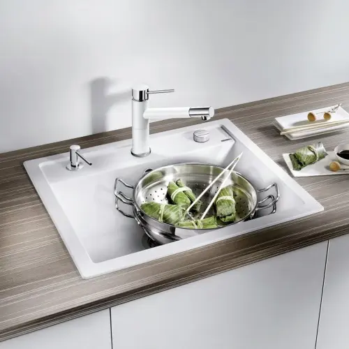 Blanco ALTA Compact silgranit HD slavina Bela 515317 HD