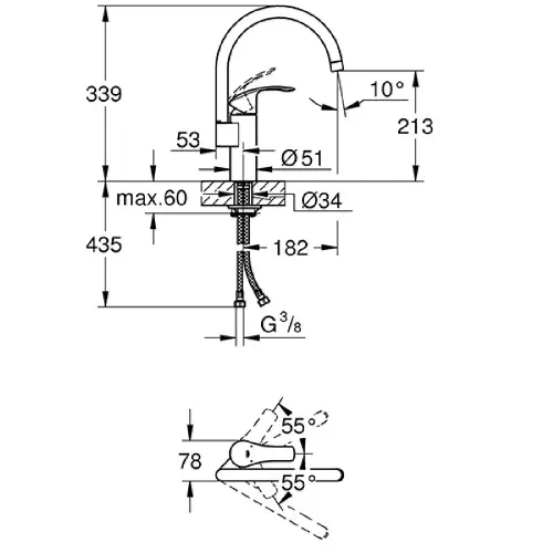 Grohe Eurosmart za sudoperu 33202002