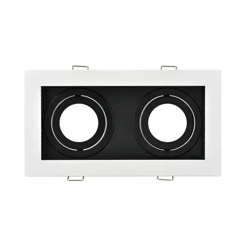 Braytron GU10 Ugradna Rozetna Kvadratna Dvostruka Bela/Crna BH03-05030
