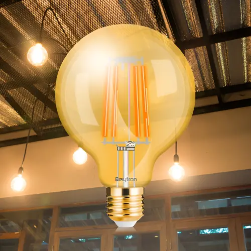 Braytron Dimabilna LED Filament Kugla G95 6W E27 Amber 2200K BB47-60620